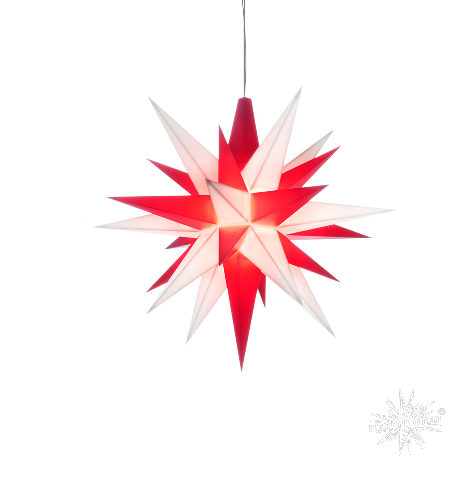 Herrnhuter Sterne - A1e weiß/rot